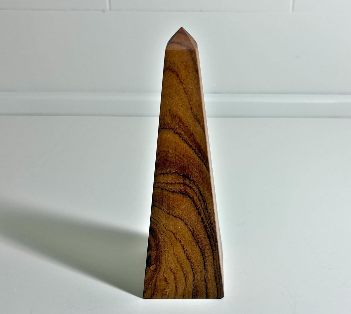 Apricot Wood Obelisk, 5.75 Inch, photo 2 of 3