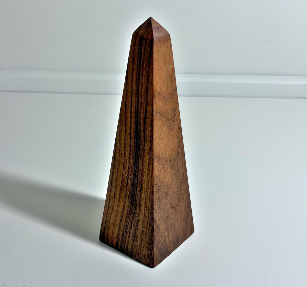 Apricot Wood Obelisk, 5.75 Inch, photo 3 of 3