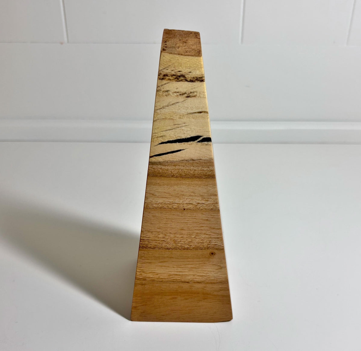 Natural Edge Elm Wood Obelisk, 6.25 Inch, photo 2 of 3